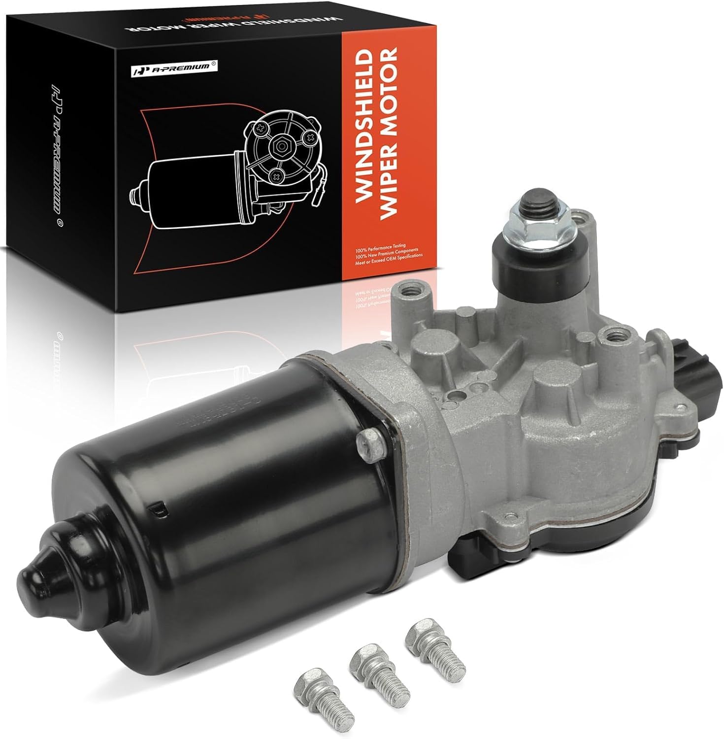 A-Premium Front Windshield Wiper Motor Compatible with Mitsubishi Lancer 2008-2017, 5-Pin