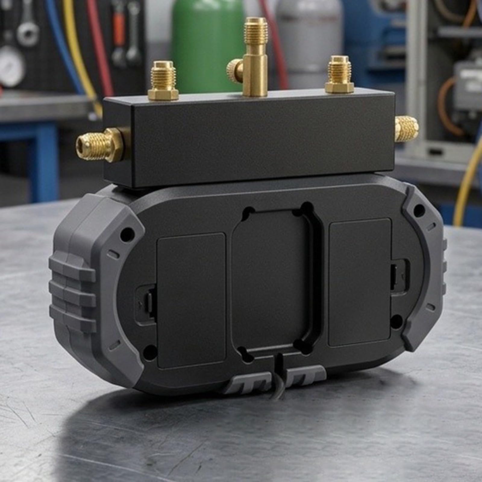 Medidor de presión digital para R410A R32 R134a, manómetro electrónico HVAC con válvula de bola, medidor de vacío 0-6000 kPa, pantalla LCD para mantenimiento y llenado de aire acondicionado