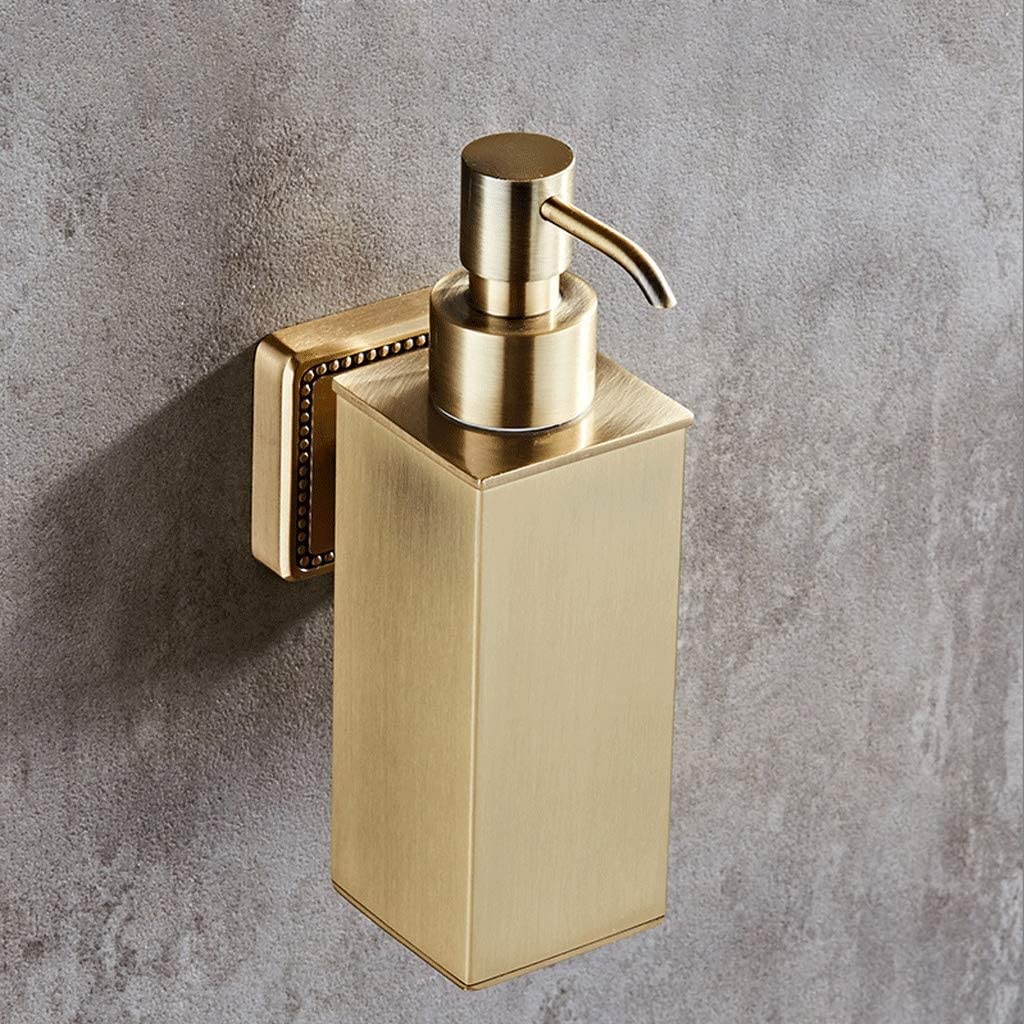 Dispenser per Accessori da Bagno, 300 ml/10 oz, Dispenser di Sapone in Rame, Pompa per Sapone a Parete, Dispenser per Doccia da 6,6", Manuale, flacone per Shampoo, Gel Doccia e lozione