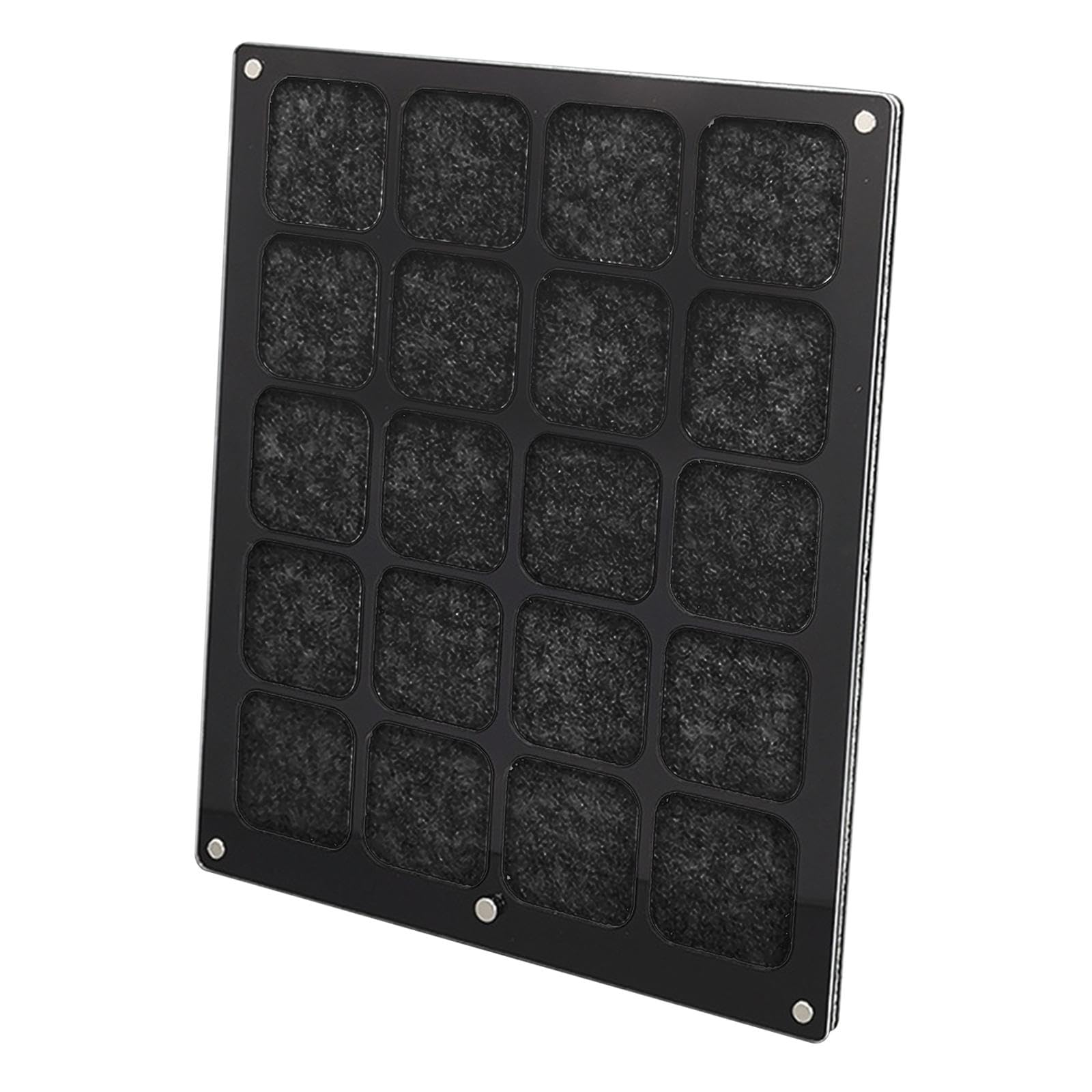 Oshhni Pin-Display-Halter, Acryl-Pin-Sammlungs-Display-Organizer, transparenter hängender Broschen-Pin-Organizer für Tags, Schmuck, Pins, Medaillen, Schwarz klein