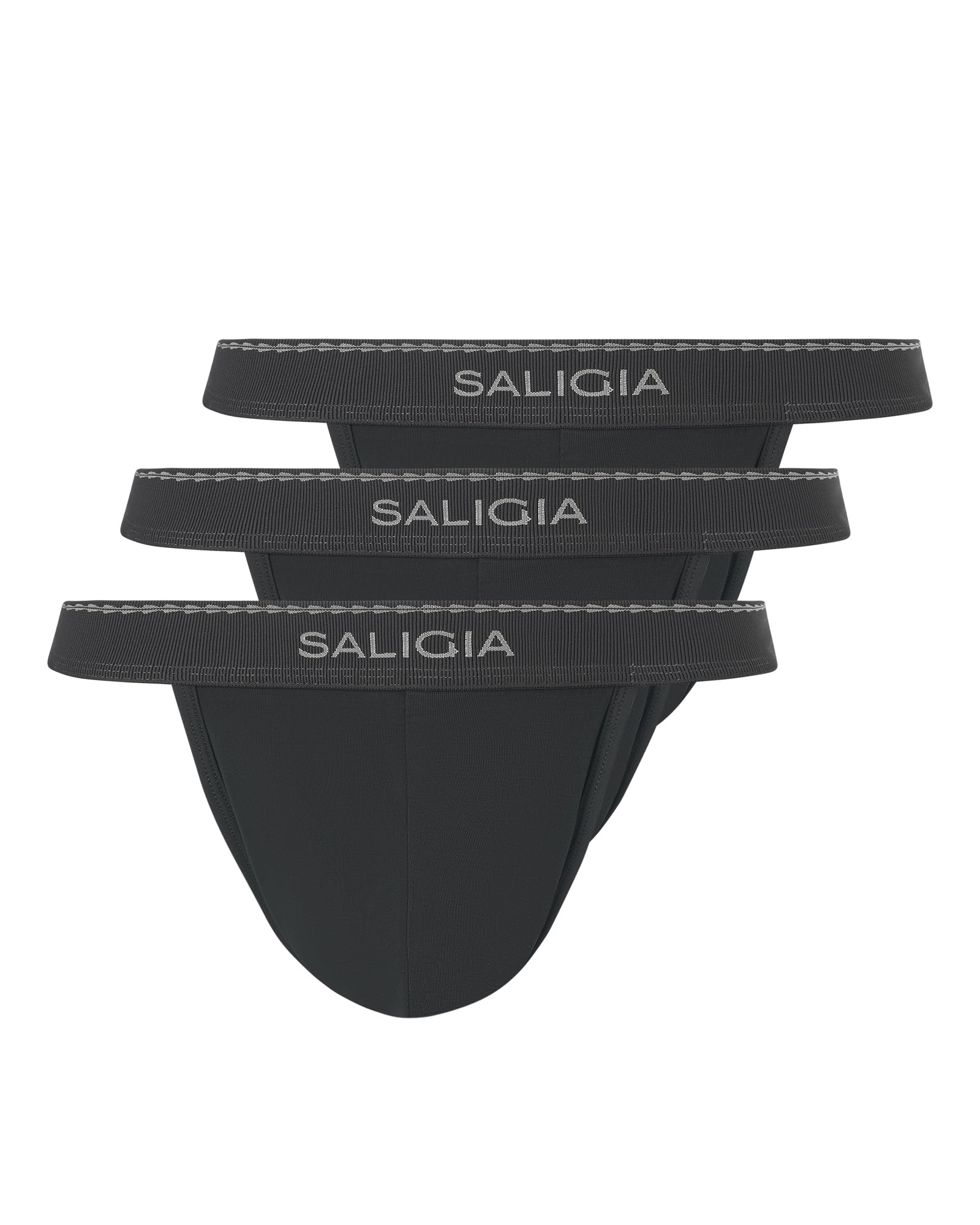 [SALIGIA] メンズビキニブリーフ ノンタグ 通気性 肌ざわり 100番手リヨセル 立体設計 セクシー 前閉じ 男性用下着 3枚組