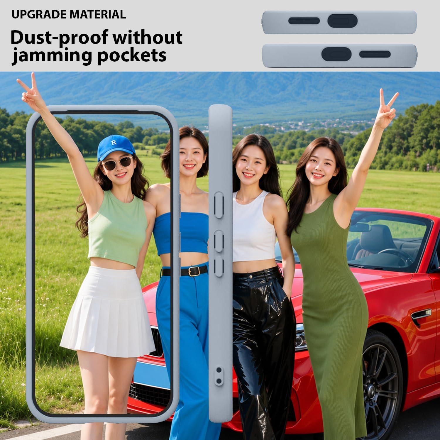Samsung Galaxy M36/F36 Silicone Case - Shockproof & Grey -8 Samsung Galaxy M36/F36 Silicone Case - Shockproof & Grey -8