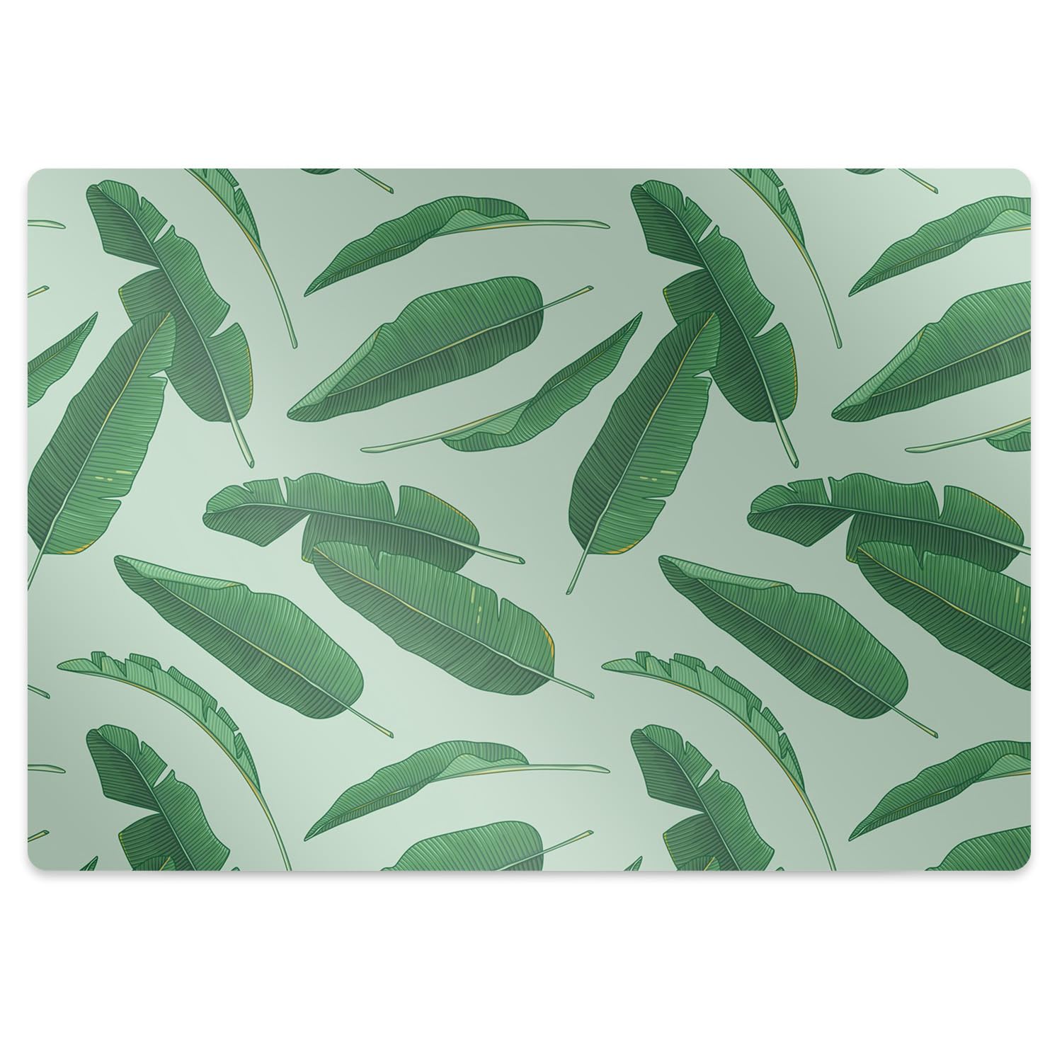 Tappetino per Sedia 100x70 cm per Ufficio a Casa PVC Vinile Impermeabile Rettangolare Facile da Pulire Resistente ai Danni Protezione di Pavimenti Antiscivolo - foglie di banano