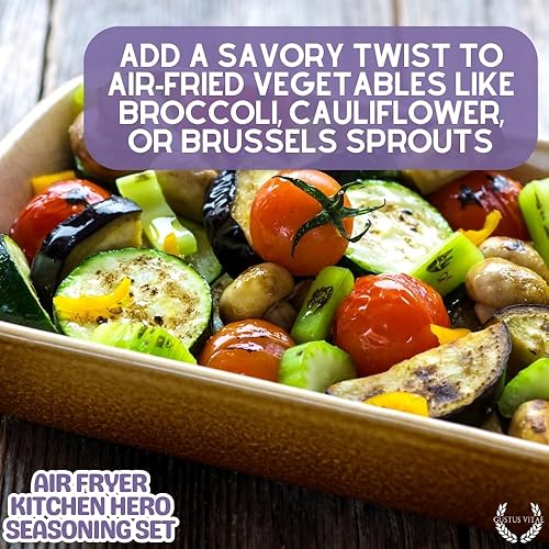 Miniatura 5 de Juego de condimentos Air Fryer Kitchen Hero | Auténticas mezclas de condimentos para lotes pequeños | 6 mezclas de especias gourmet totalmente