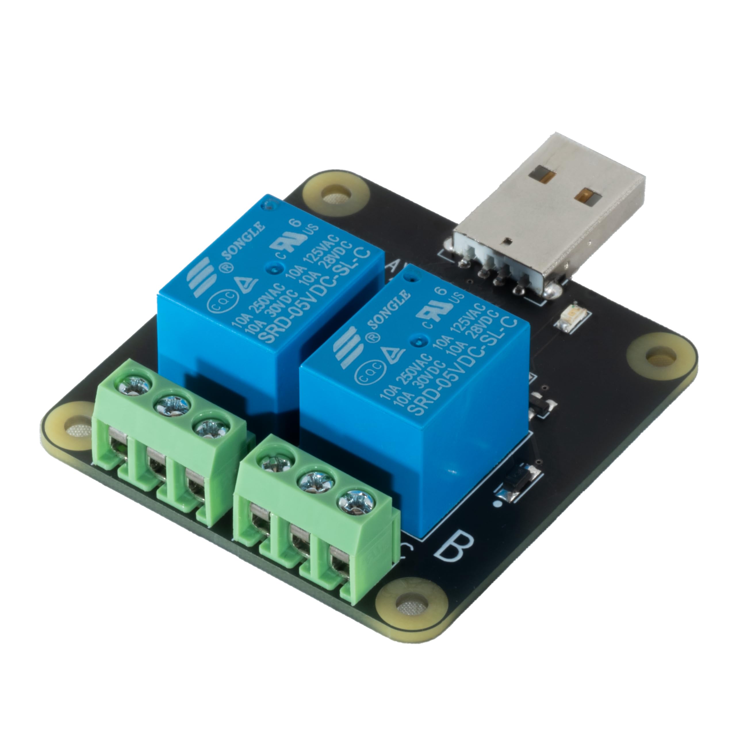 USB-RLSW-2RSMB USBリレースイッチユニット[独立2ｃｈ][メイク(A)接点/ブレーク(B)接点