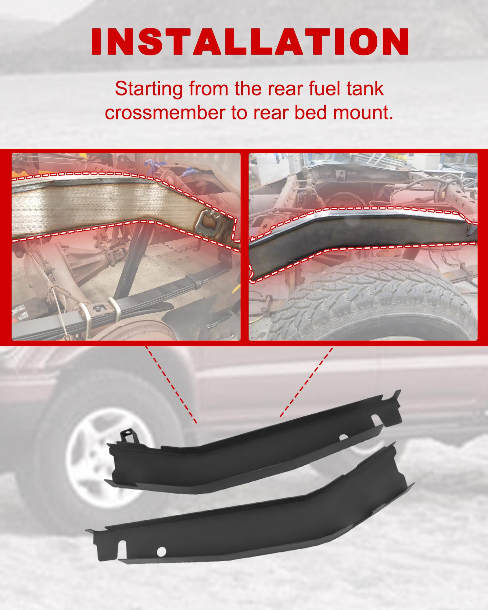 Tacoma Rocker Rust Mid Frame Rust Repair Kit Toyota Tacoma - 2005-2015 2nd Gen Reg ...