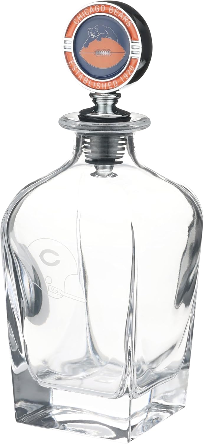 The Memory Company Officially Licensed NFL Team Spirit Decanter Set - Premium Glass Decanter with Team Mascot Stopper, 750ml Capacity, Official NFL Licensed Bar Collection, Whiskey Bourbon Gift - Image 3