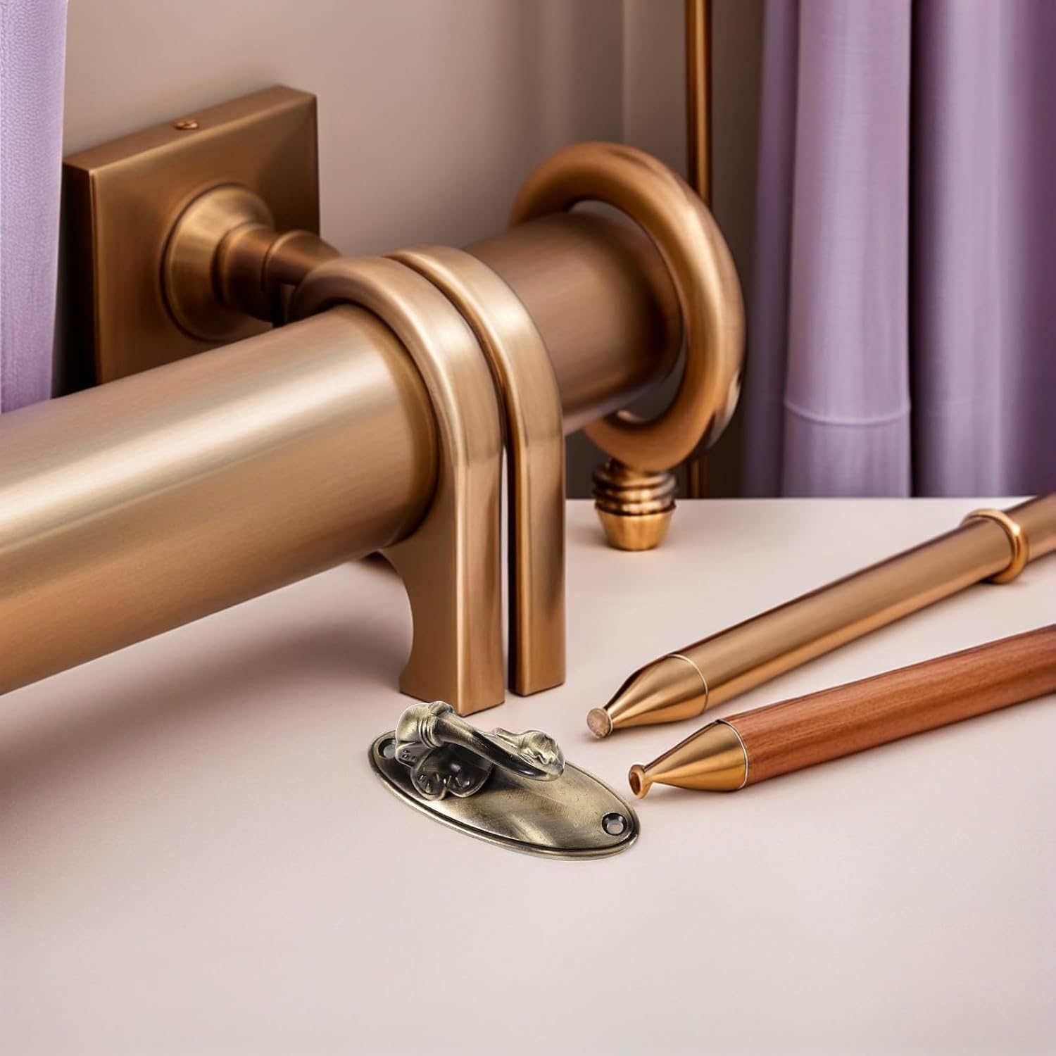 4pcs Swan Curtain Holdbacks: Zinc Alloy Wall Mounted Hooks - Decorative Tie Back - Window Treatment Hardware for Living Room Bedroom Curtains