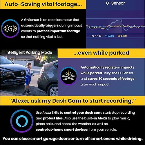 Miniatura 5 de Nextbase 622GW Dash Cam y estuche de transporte True 4K 30fps UHD Grabación automática en la cámara del coche - Wi-Fi GPS Bluetooth Alexa habilitado