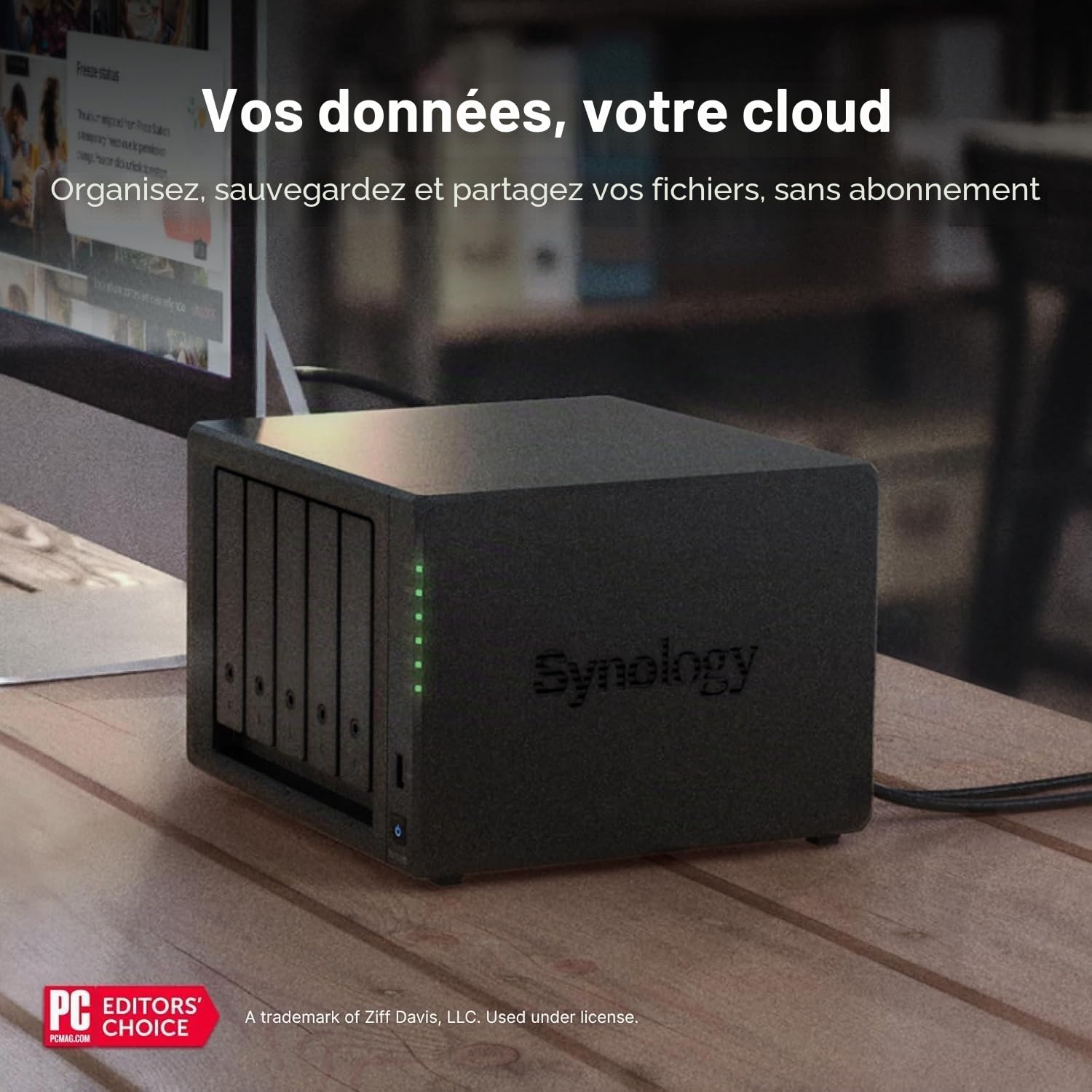 Synology DS1525+ Kit serveur NAS 5 baies (8 Go de RAM, 10 To de stockage) – 5 disques durs NAS de 2 To, périphérique de stockage réseau de bureau haute performance – Avec SSD externe