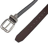 Vista 26 de Levi's Cinturón para niños grandes, cinturón reversible dos en uno informal apto para la escuela Negro/Marrón Bisel