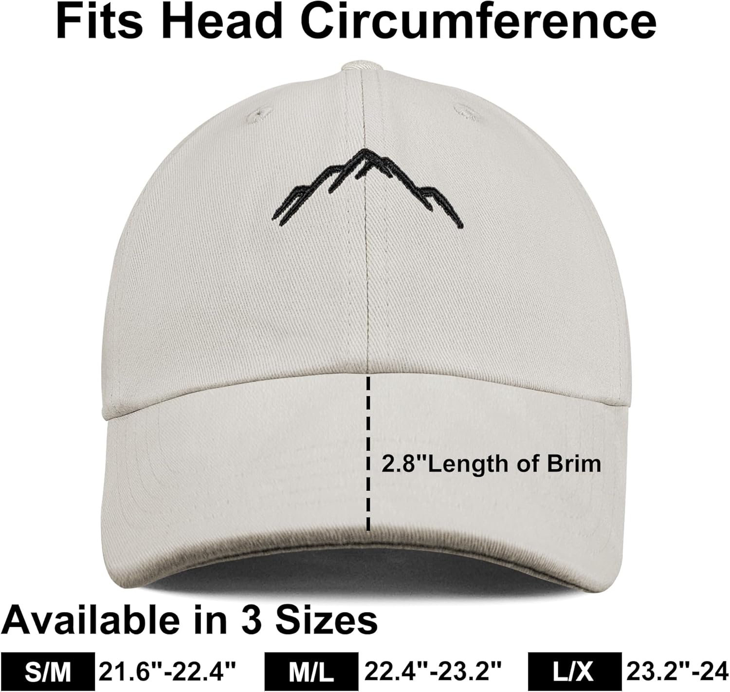 OUTDOOR SHAPING Mountain Embroidery Dad Hat - Soft Washed Cotton Unstructured Baseball Cap for Unisex Vintage Style - Image 2