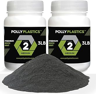 Polly Plastics Rock Tumbler Media Grit Refill, Medium 180/220 Silicon Carbide Grit, Stage 2 for Tumbling Stones (2 Pack) (6 lb.)