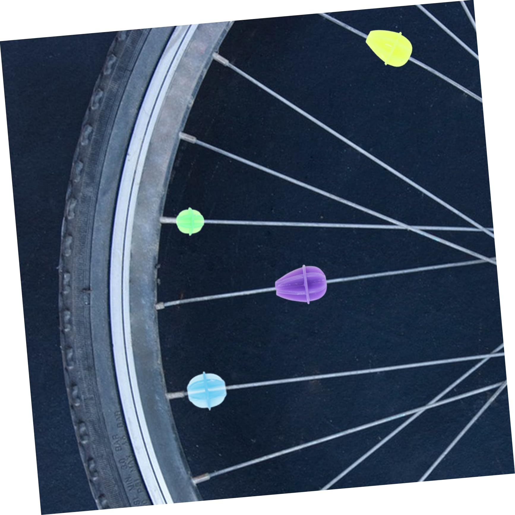 FOYTOKI Bike Lights Boys and Girls Bicycle Accessories Pp Resin Bike Beads Attractive Decor for Teens