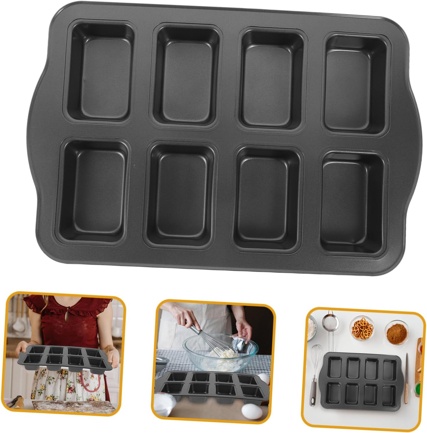 Carbon Steel Loaf Pan Non Stick Baking Mould for Oven Cavity Muffin Easy to Clean Bakeware for Homemade Bread and Desserts