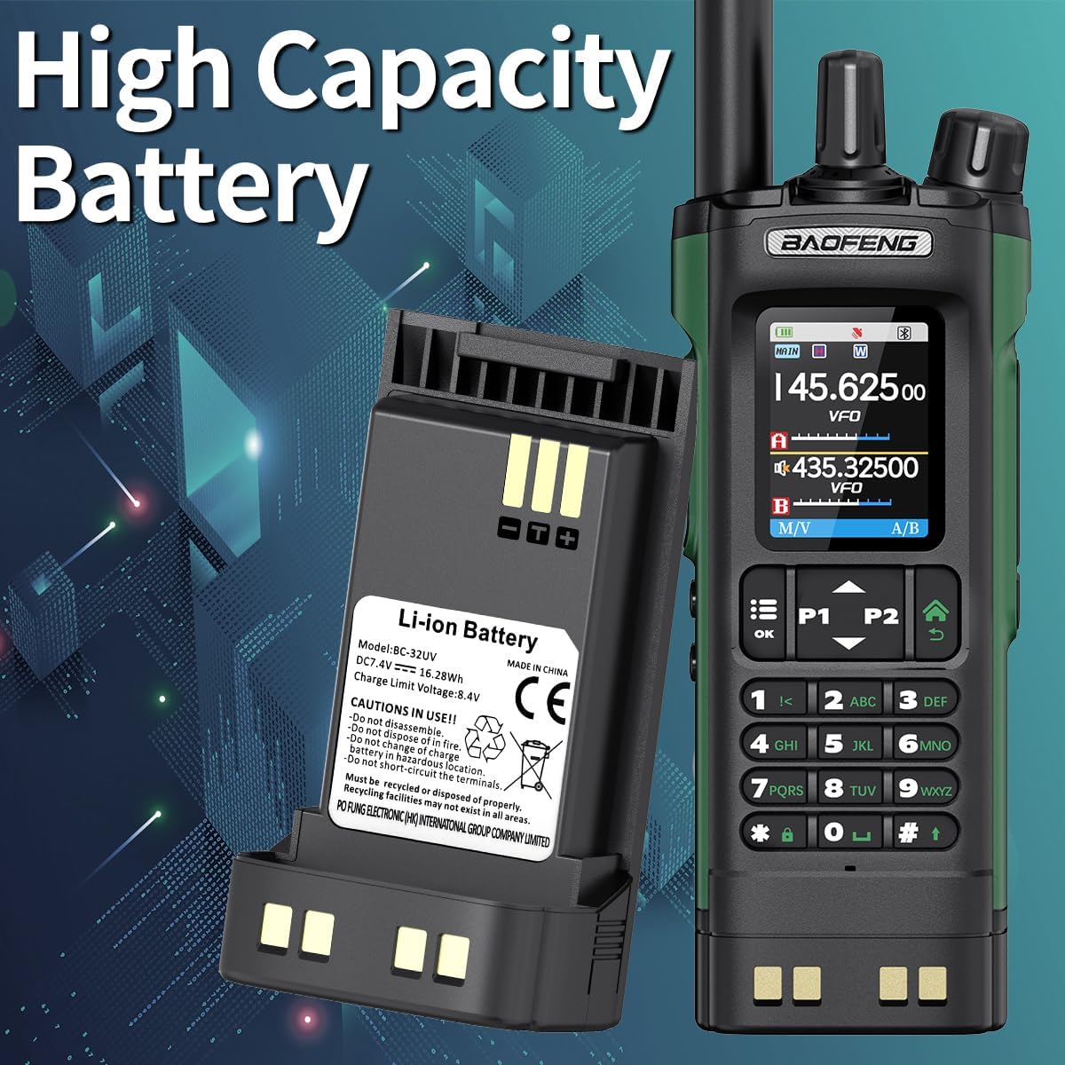 BAOFENG UV-32 Ham Radio Long Range Rechargeable Walkie Talkies UV32 5RM K5 10W Handheld Two Way Radio NOAA Weather Radio with GPS,APP Programming,Copy Frequency,USB-C Charging for Survival Gear 10 71+Pjd1eRVL. AC SL1200