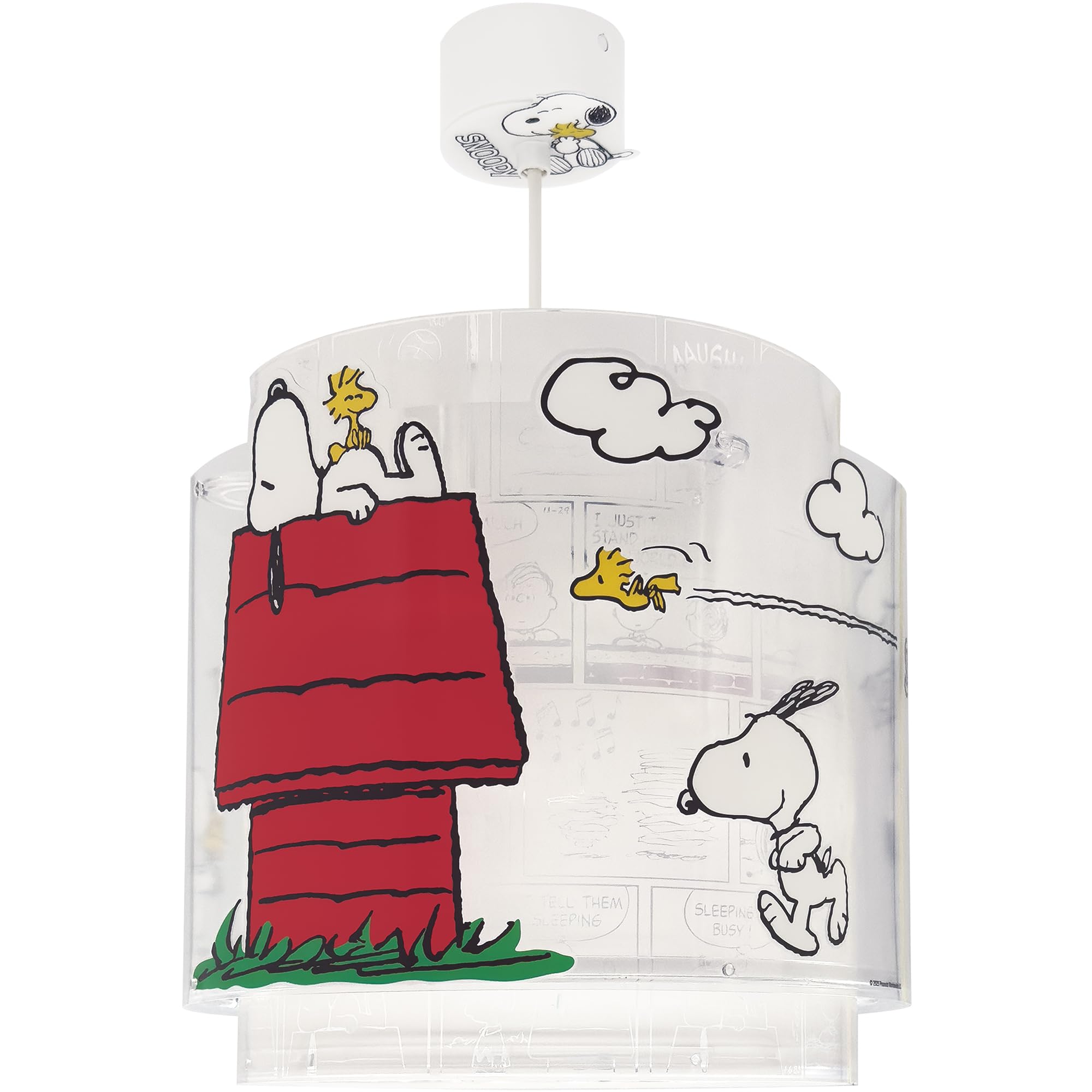 Dalber Lámpara Techo Colgante Infantil Snoopy 76302 E27 | Incluye difusor de luz inferior extraible; Habitación niños; lámparas infantiles.
