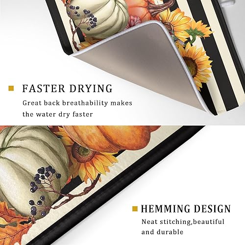 Vista 227 de Daisy On Old - Tapete de secado de platos de madera para encimera de cocina, tapete de secado de madera turquesa de 18 x 24 pulgadas con tapete