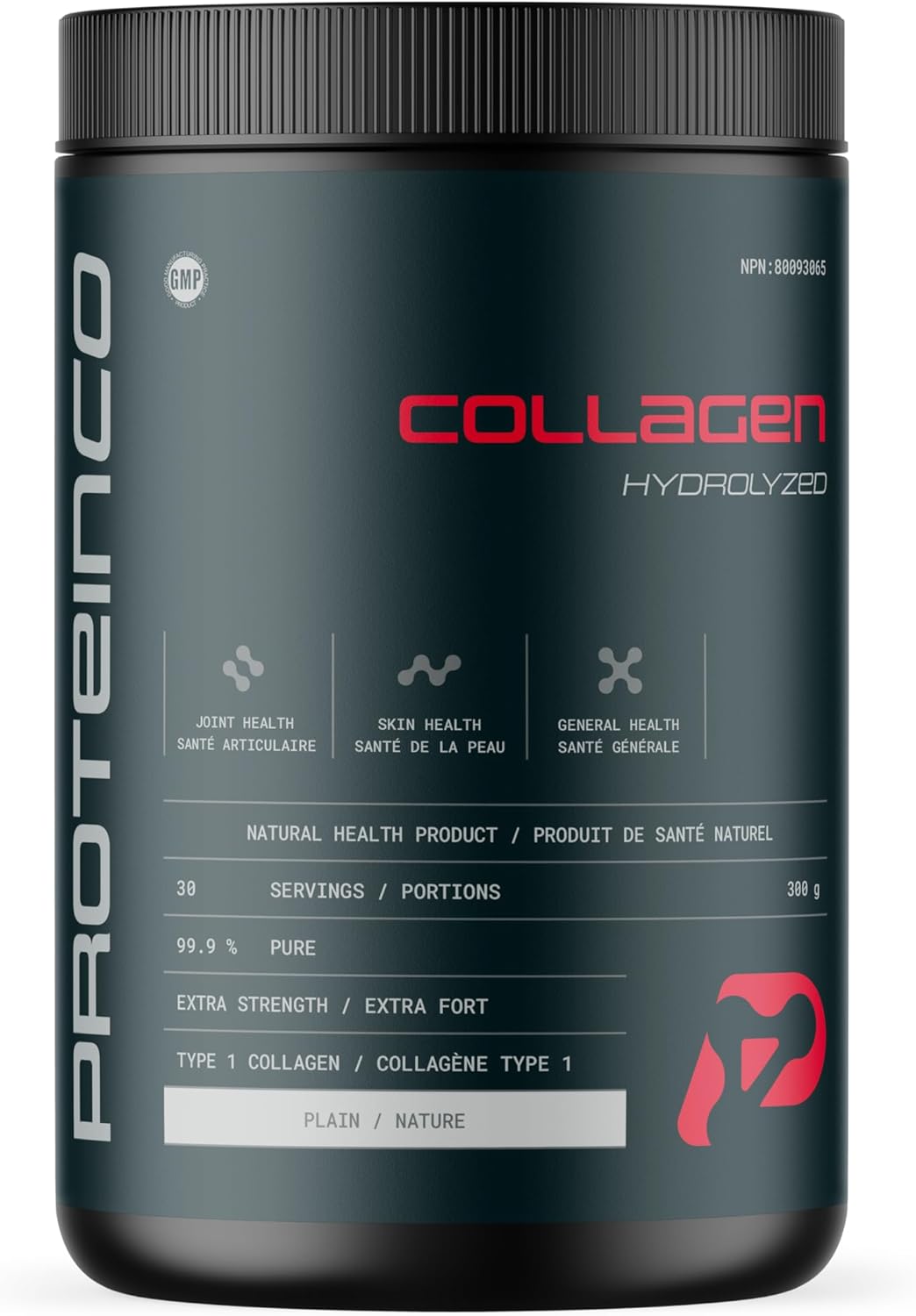 ProteinCo | Hydrolyzed Collagen Peptides | Type 1 Collagen | Skin Joint and Bone Health | Grass Fed | 300 g | Unflavoured (300 g, Unflavoured) ProteinCo | Hydrolyzed Collagen Peptides | Type 1 Collagen | Skin Joint and Bone Health | Grass Fed | 300 g | Unflavoured (300 g, Unflavoured)