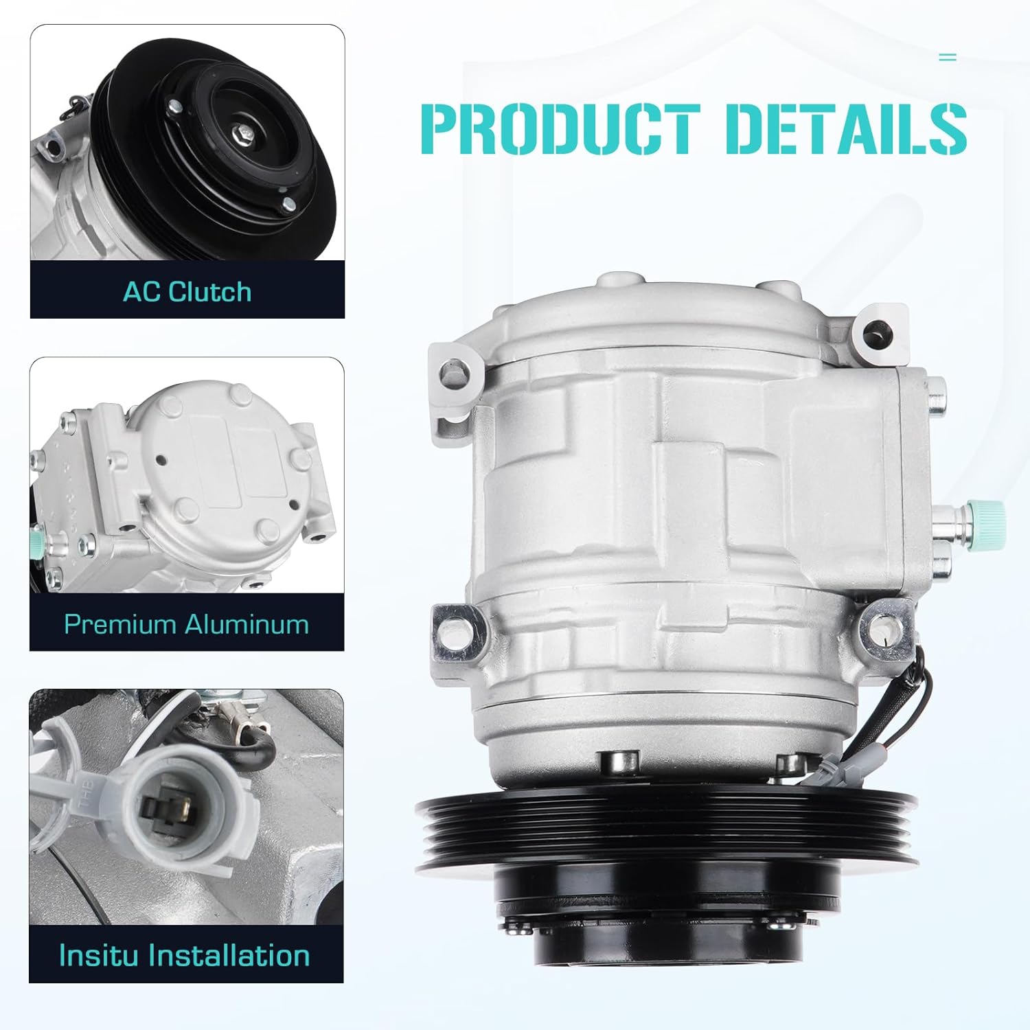 Air Conditioner AC Compressor with A/C Clutch Fit for Geo Prizm 1.6L 1989-1992, Fit for Toyota Corolla 1.6L 1989-1997, Fit for Toyota Corolla 1.8L 1993-1997, CO 11099C