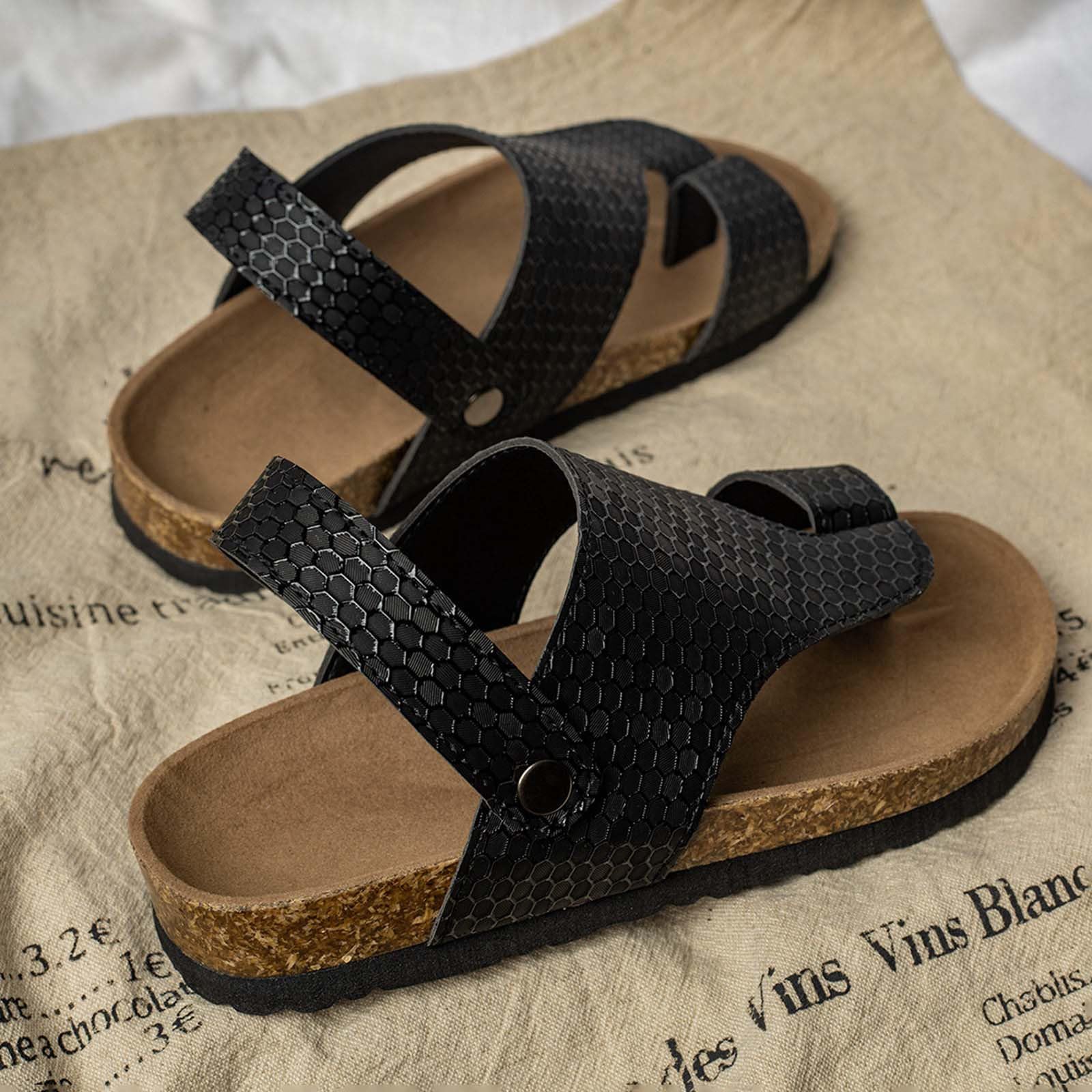 TTDGYYXW Infradito Grandi Stile retrò Estivo per Ragazze con Paillettes Spesse e Suola Morbida, Adatte per Il Tempo Libero e la Spiaggia e Dita Separate.