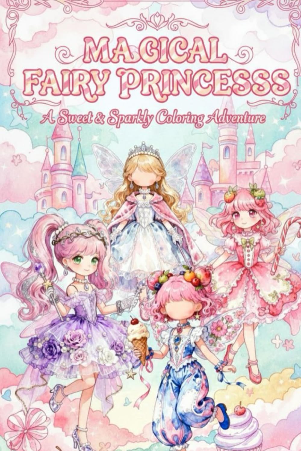 Magical Chibi Fairies Coloring Book: An Enchanting Journey with Kawaii Princesses and Fantasy Girls for Kids, Teens, and Adults