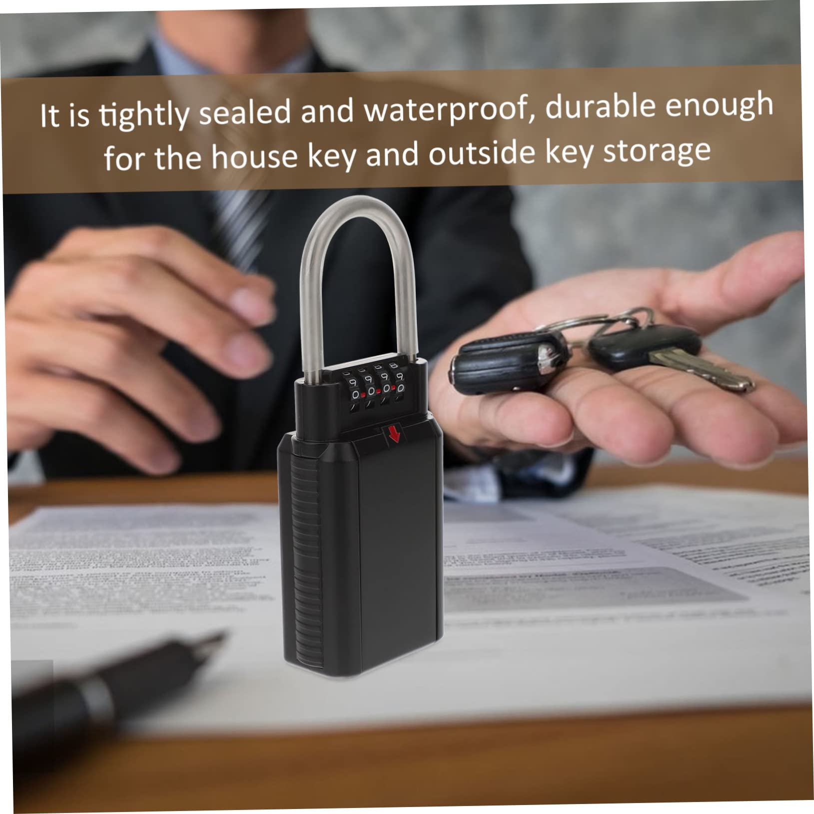 Uonlytech Cassetta Di Sicurezza Codice Cifre Cassetta Di Sicurezza Portatile Per Chiavi Realizzata in Metallo Adatta Per Esterni Offrendo Ampio Spazio e Protezione Da Condizioni Atmo