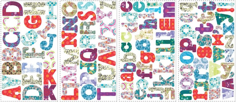 RoomMates Boho Alphabet Peel and Stick Wall Decals