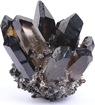 Large Smoky Quartz Crystal Cluster Points Specimen Natural Quartz Crystals and Healing Stones for Energy Balance, Reiki, Meditation, Home Decor and Gift,300g
