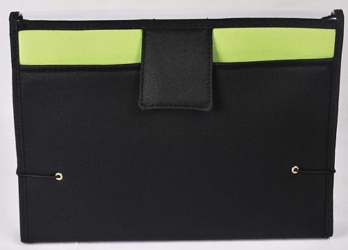 Miniatura 2 de Filexec Archivo expandible de lona acolchada suave al tacto, 13 bolsillos, verde (46225-4), carta, 1 paquete