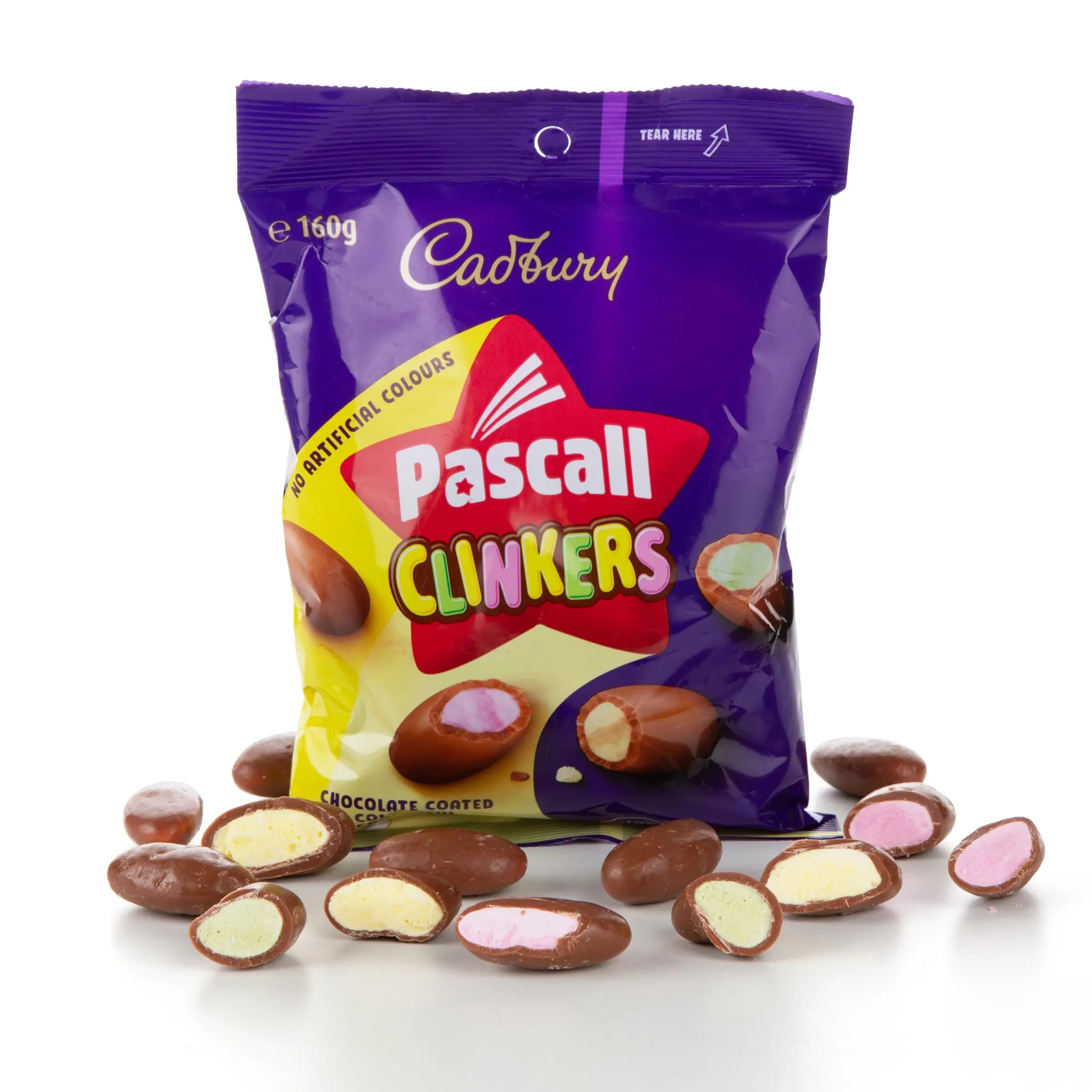 CARIANS Smooth Milk Chocolate Coated Crunchy Candy Pieces, Chocolate Covered Candy, Fun and Colorful Surprise Center, 5.64oz