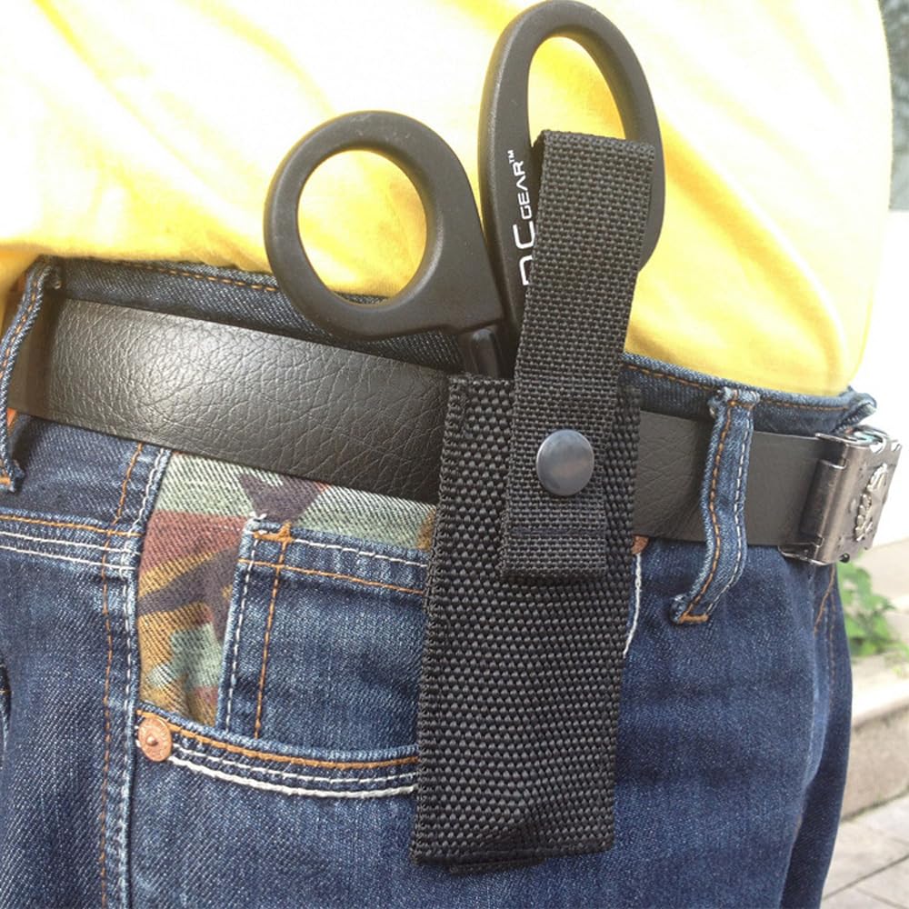 Sarini Bolsa para cinturón de Tijera, Funda de Lona para Tijera, Soporte para cinturón de Tijera, minifunda Protectora, Accesorios para cinturón de Herramientas paramédicos