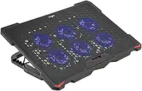 Bright Cooler para Notebook 6 Fans (6 Ventoinhas) LED e USB Hub Preto Bright, 1500 RPM, Ruído 20dBA