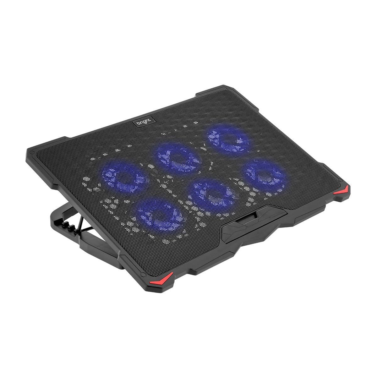 Bright Cooler para Notebook 6 Fans (6 Ventoinhas) LED e USB Hub Preto Bright, 1500 RPM,