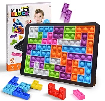 Party Propz Pop It Kids Toys for Girls Or Boys Gift - Big Size Pop It Puzzle Toy for Kids - Stress Relief Toys/ Pop It Game / Popit Game / Fidget Toys / Poppet for Kids/ Building Blocks for Kids