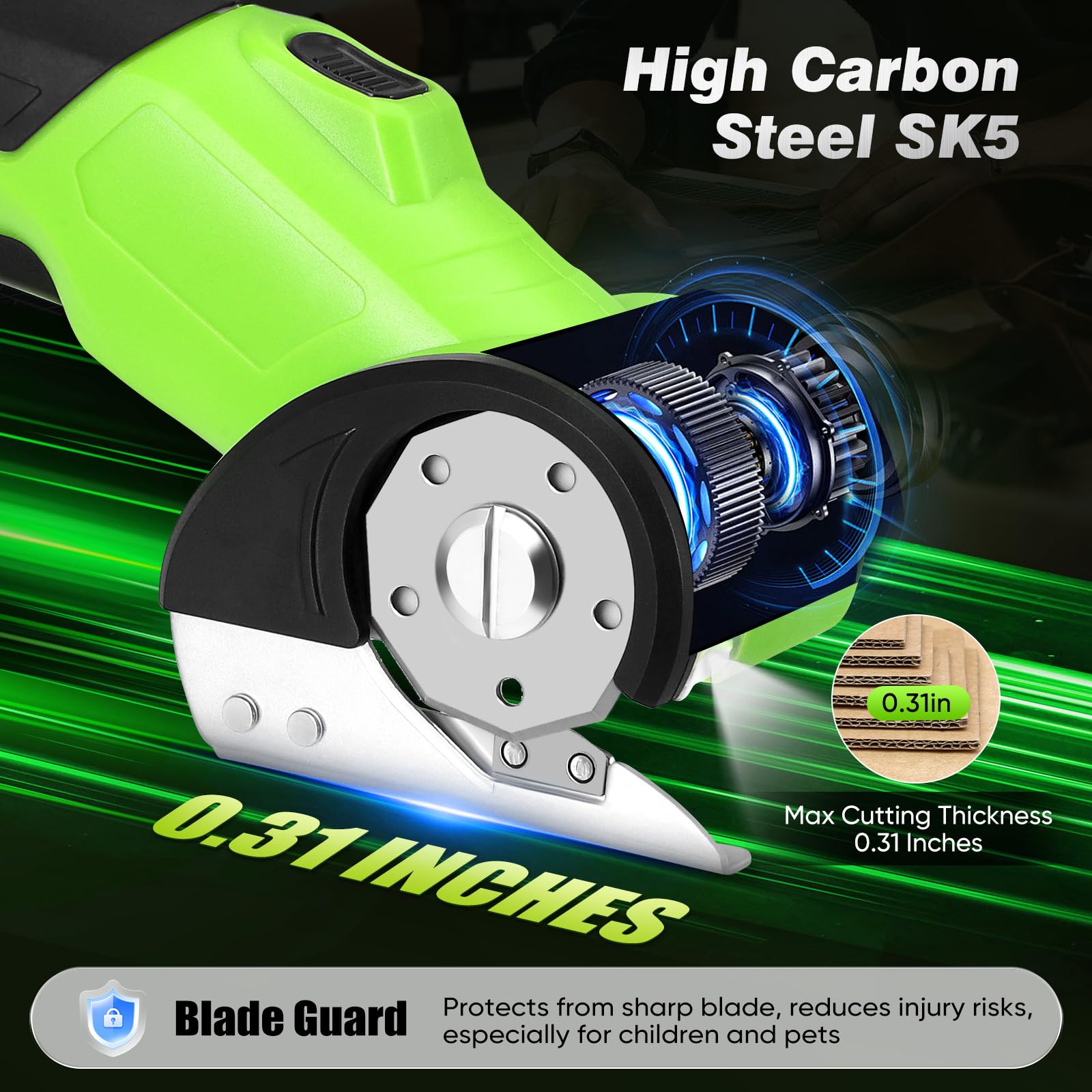 Rotary Cutter Electric Box Cardboard Cutter with Storage Case - Image 2