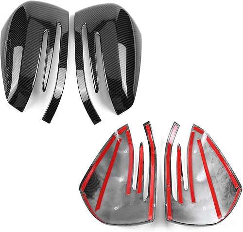 Miniatura 8 de Cubiertas para espejo retrovisor, 1 par de lados izquierdo y derecho, cubierta de espejo de puerta de fibra de carbono para espejo retrovisor