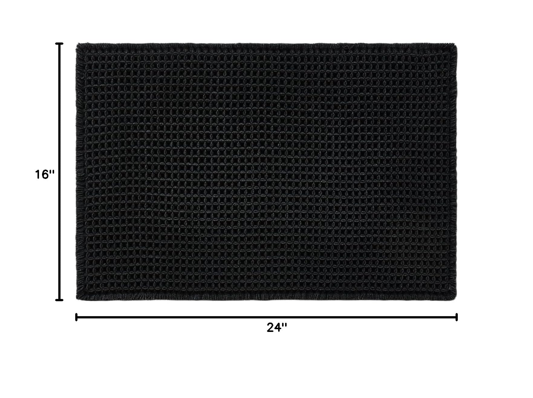 Condition photo showing New/Like New for tyuu black waffle bath mat, small boho bathroom rugs non slip 24x16 | super absorbent quick dry bath rug, non-slip backing, soft waffle washable farmhouse bathroom mats, tub, shower & home decor