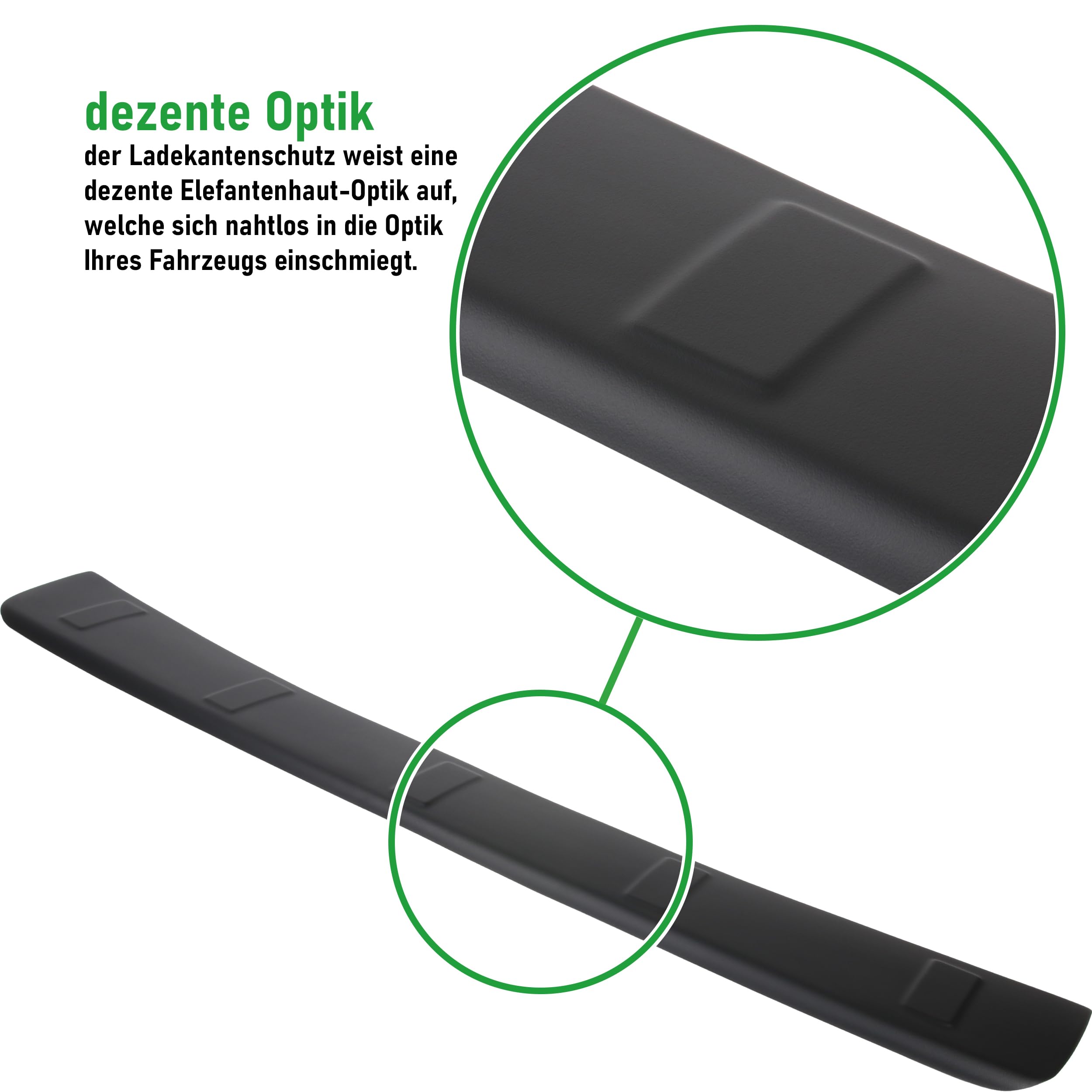 RECAMBO Protector de umbral de carga de plástico ABS, compatible con Citroen Berlingo III/K9/BJ a partir de 2018, resistente y de ajuste preciso, protección óptima para el parachoques