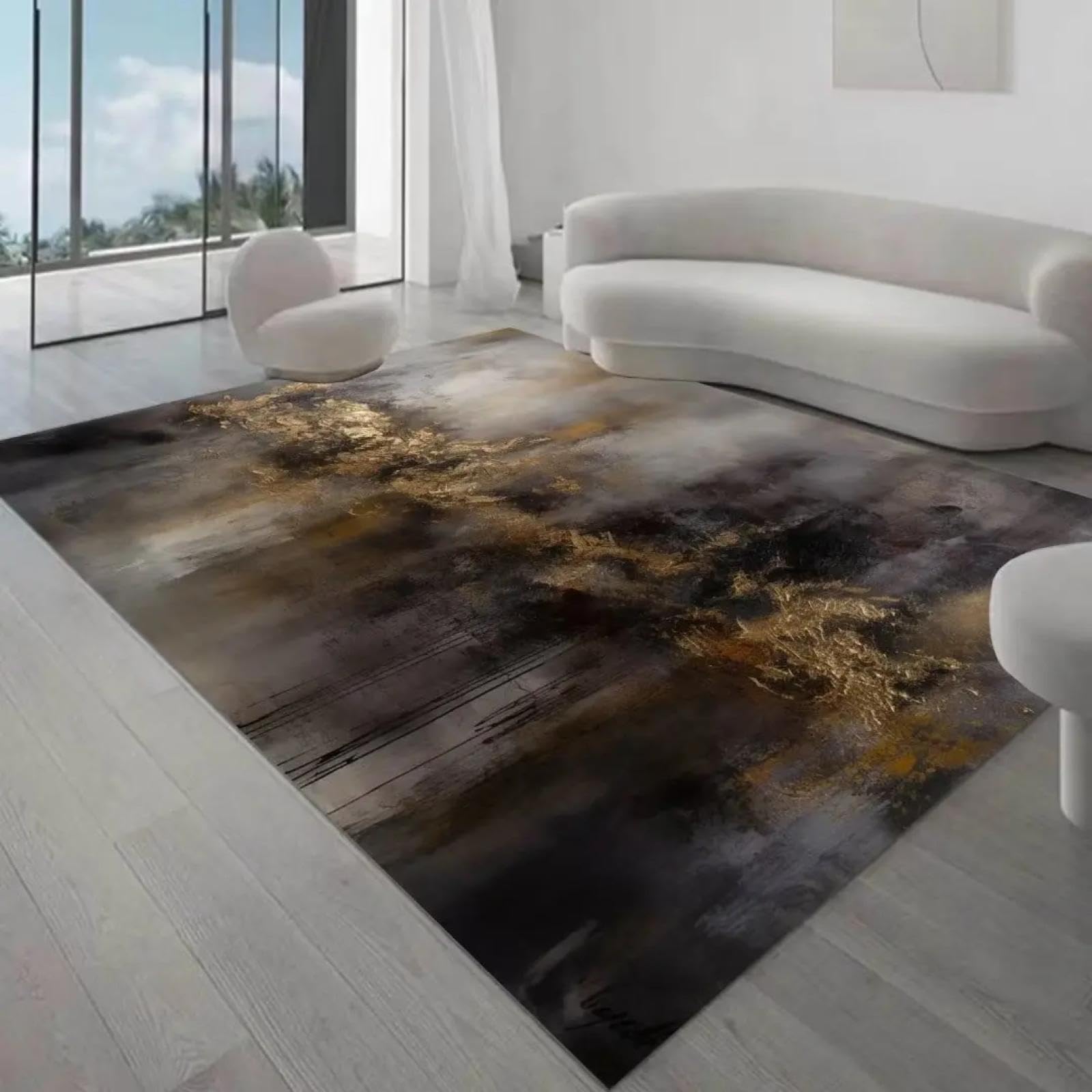 Tapis de salon en tissu hautement élastique grand format déco maison 80x160