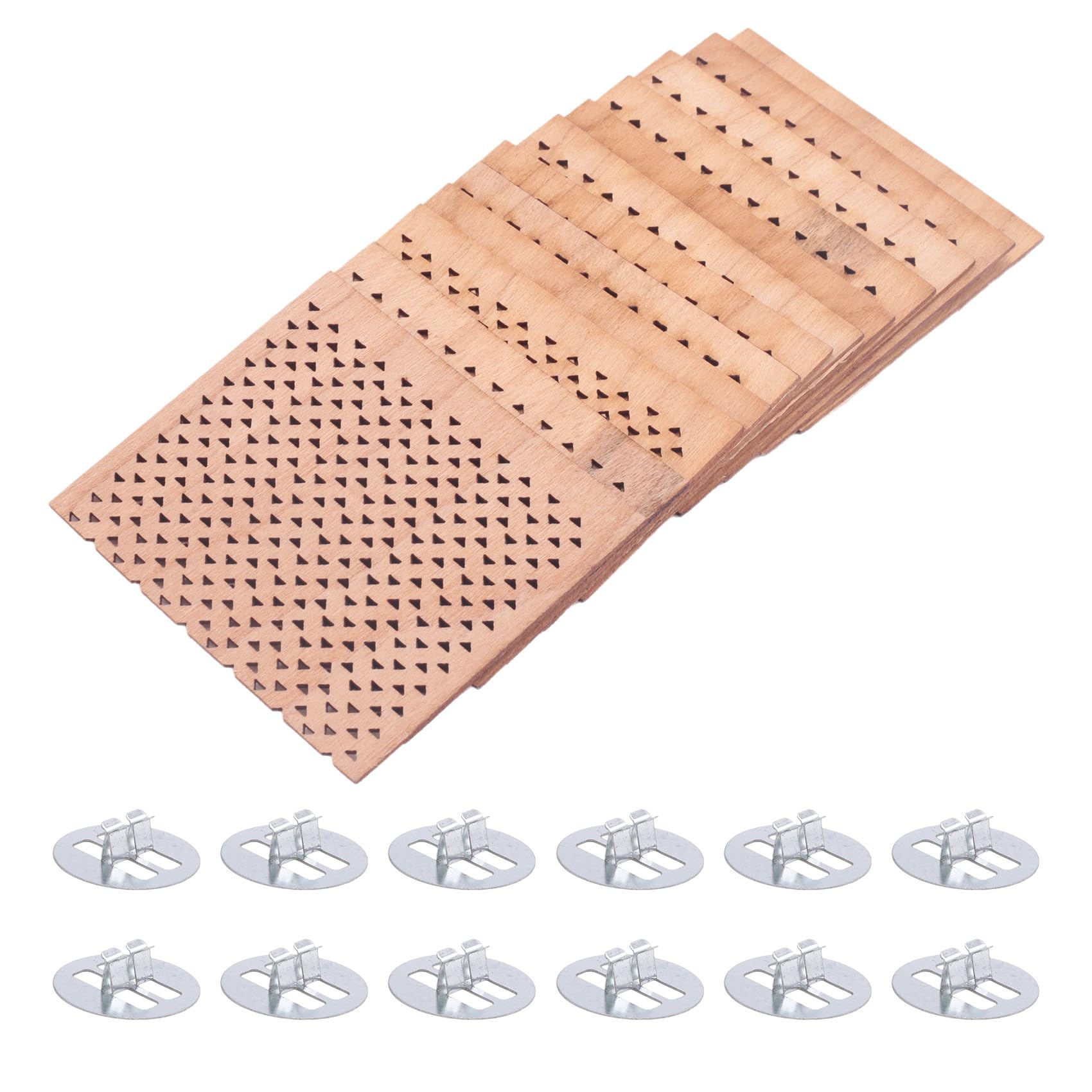 Tdkjfoutr 12Pcs 2.75x2.36 Inch Wooden Candle Wicks for DIY Candle Making Craft Wooden Wicks for Candle Making Wood Wick