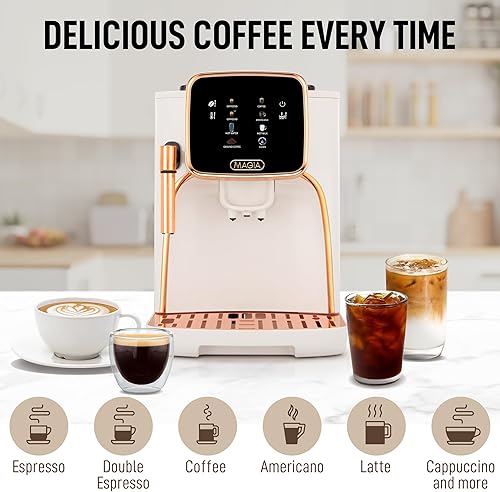 Miniatura 6 de Zulay Kitchen Magia Clasica - Máquina de café espresso totalmente automática con molinillo - Cafetera con pantalla táctil con operación de un solo