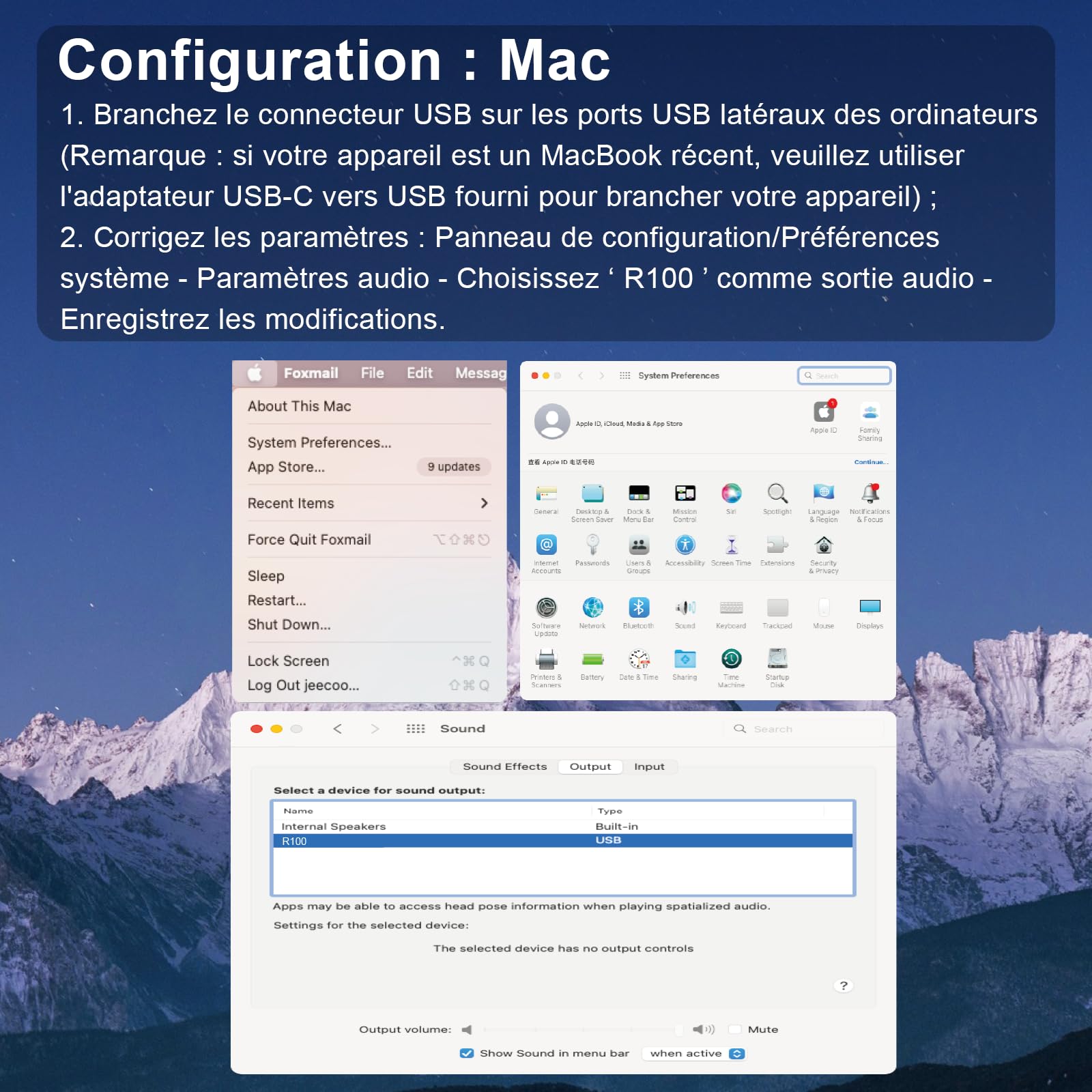 SOULION R100 Enceinte PC, Bluetooth Barre de Son PC avec Synchronisation/Affichage Audio-Lumière, pour PC, Tablette, Smartphone, 42 x 6 x 6cm (Alimenté par USB)