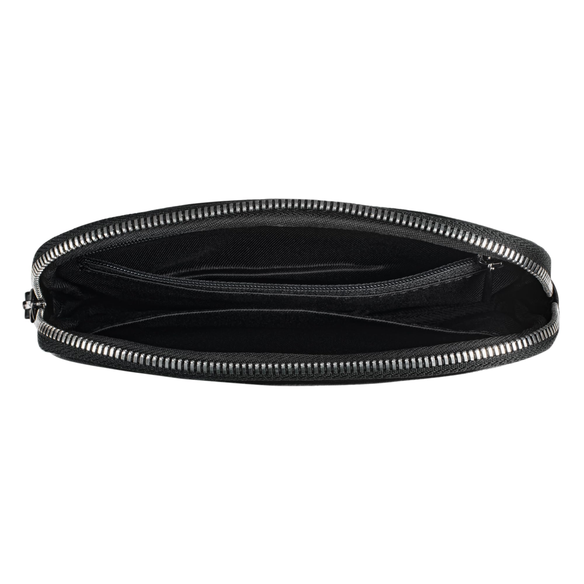 STILORD 'Mike' Small Leather Pouch Vintage for Men Women Ideal as Pencil Case Cosmetic Bag Coin Purse Key Case Organizer Bag in Genuine Leather, Colour:Black - Image 4