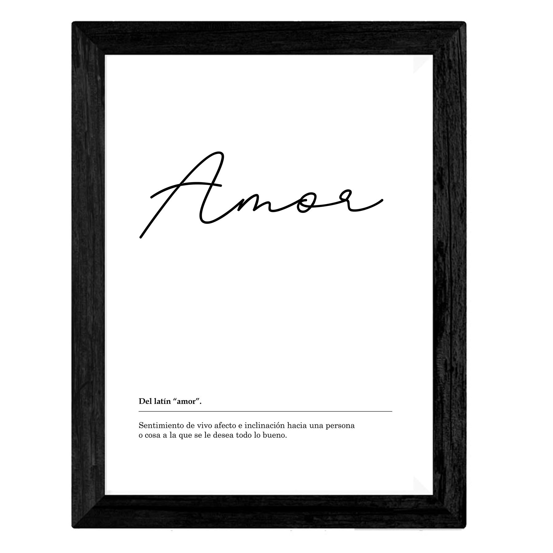 Nacnic Set de 4 láminas de Palabras Mi Hogar, en tamaño A3, Poster Papel 250 gr con Marco