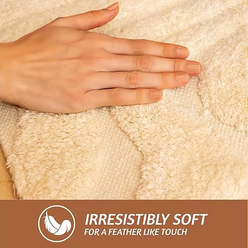 Miniatura 5 de Folkulture Alfombras de baño o alfombras de baño para baño, alfombra de baño o ducha 100% algodón, 24 x 17 pulgadas, alfombra antideslizante para