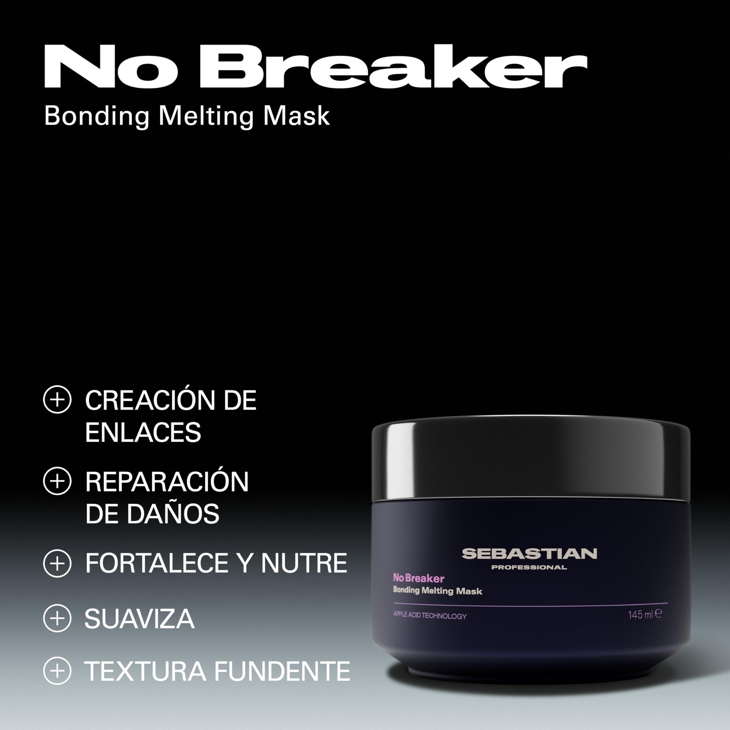 Sebastian Professional NO.BREAKER | Mascarilla Lujosa Reparadora del Daño | Repara los Signos Visibles del Daño | Textura Cremosa| Tecnología de Ácido de Manzana | Para Cabello Debilitado | 500ml