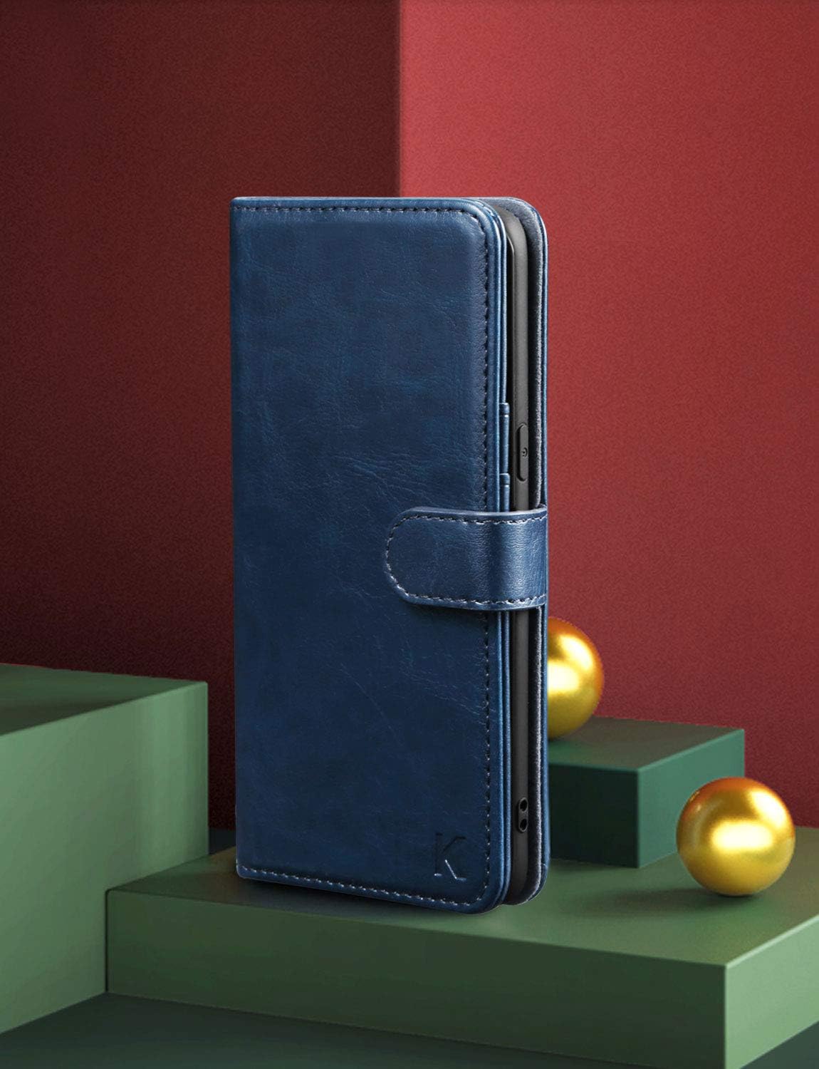 KILINO Galaxy Note 10 Plus 5G Wallet Case [S-Pen Fully Compatible][PU Leather + TPU][RFID Blocking][Shock-Absorbent Bumper][Card Slots][Kickstand] Flip Folio Cover for Samsung Galaxy Note10+ 5G (Blue)
