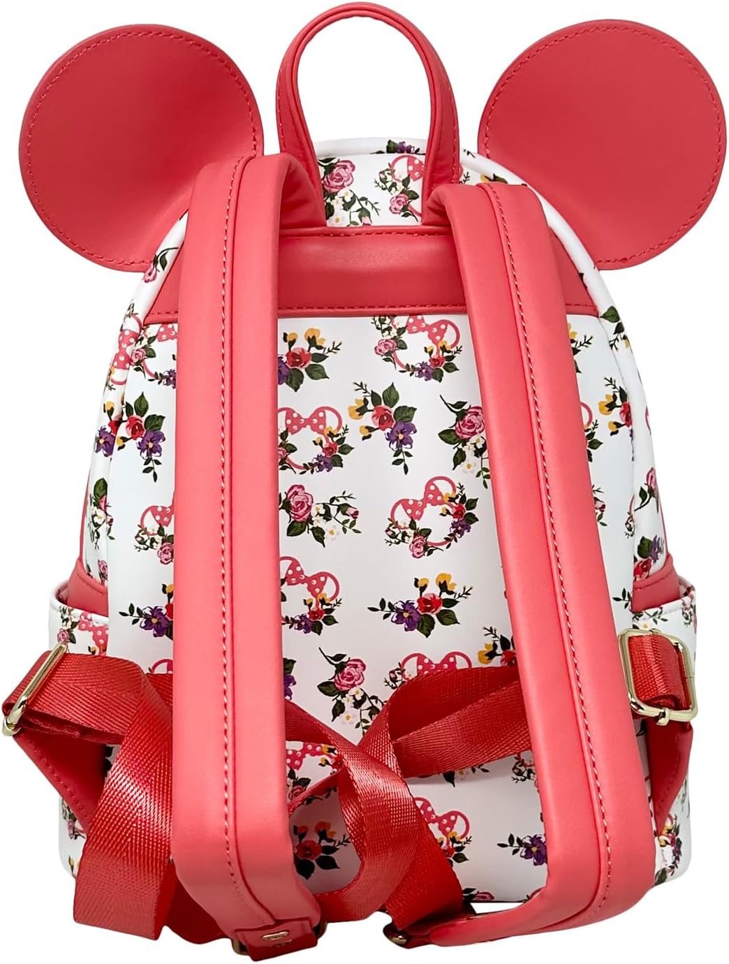 Loungefly Disney Minnie Mouse Roses Allover Print Womens Double Strap Shoulder Bag Purse - Image 5