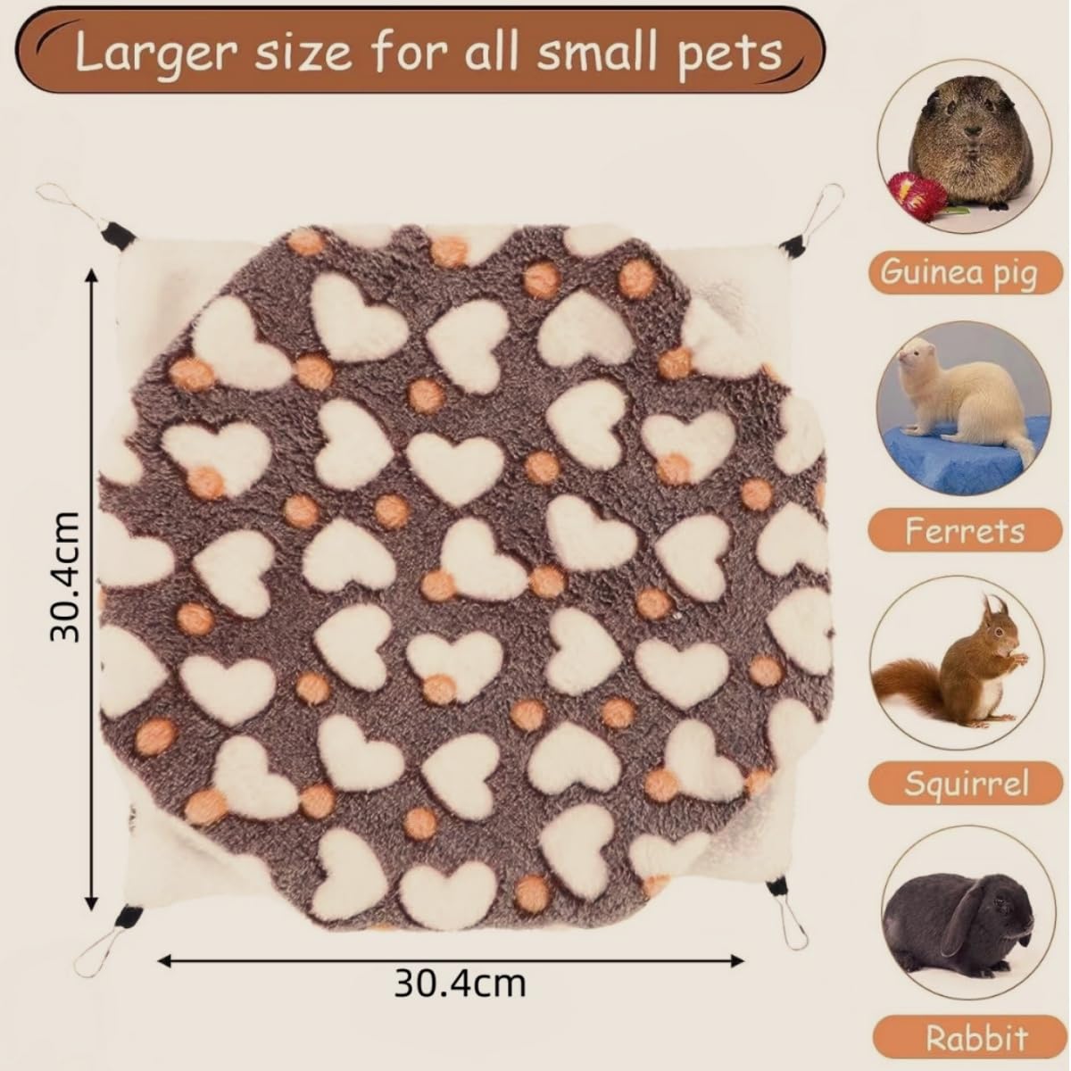 Hamac pour Animaux de Compagnie,Hamac pour Petit Animal,Sac de Couchage pour Hamster,lit chaud pour l'hiver,pour Furet Hamster Chinchilla de cobaye,Rat,hamac de Luxe